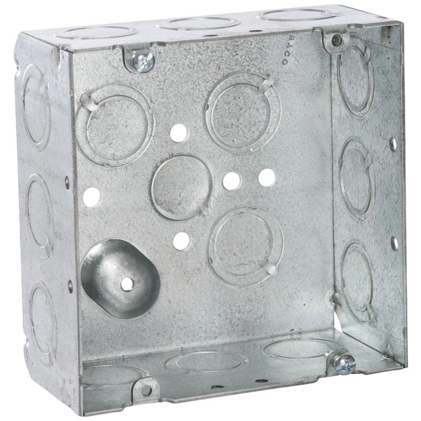 Southwire Electrical Box, 42 cu in, Wall Box Type, 2 Gangs, Steel, Square Shape 72171-S-UPC - main